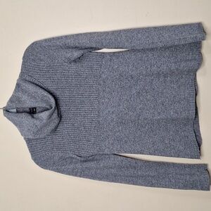 Banana Republic  Grey Cashmere Blend Cowl Neck Sweater XS Ribbed Classiccore